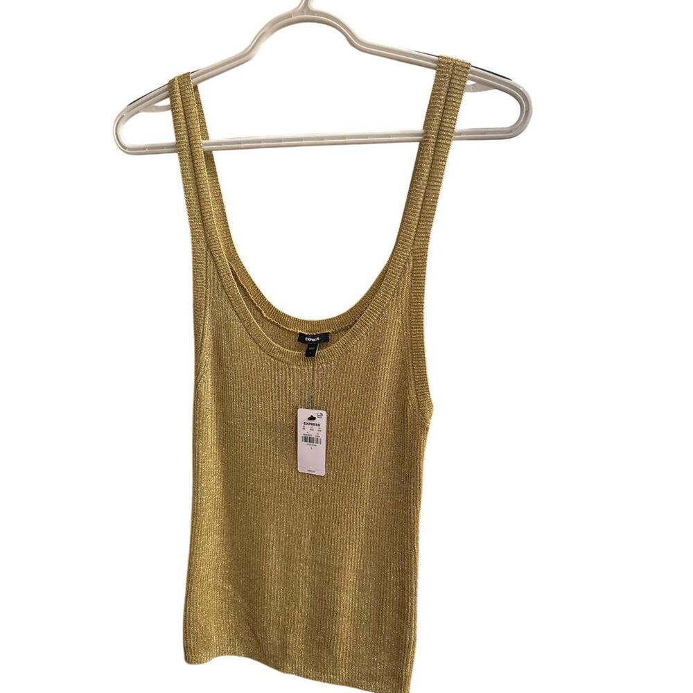 Gold glitter express tank top - Picture 2 of 5